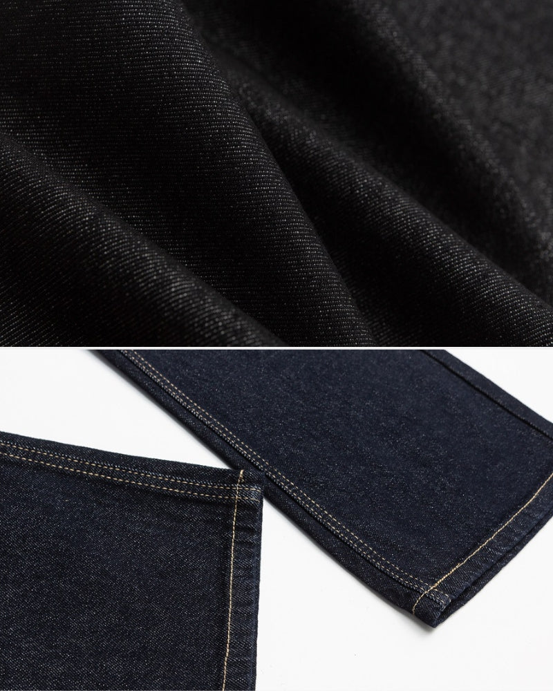 Relaxed Fit Wide-Leg Jeans Blak Wash