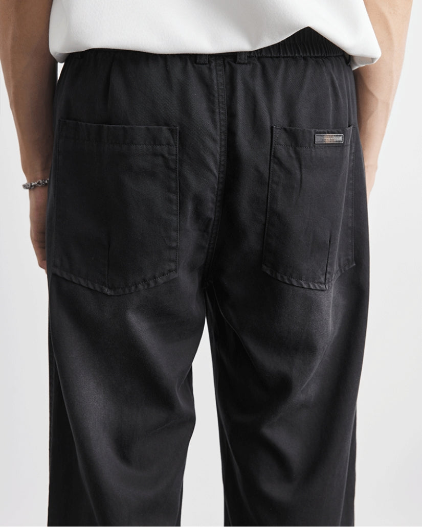 Baggy Elastic Waistband Jeans look Trousers