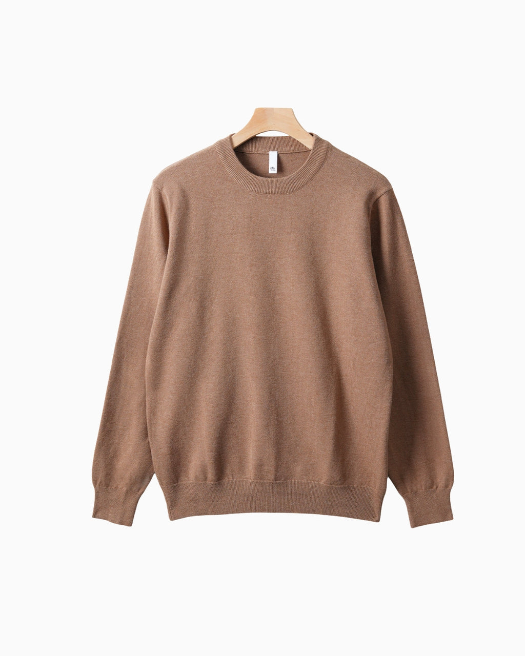 Merino Wool Blend Crewneck Knit Sweater