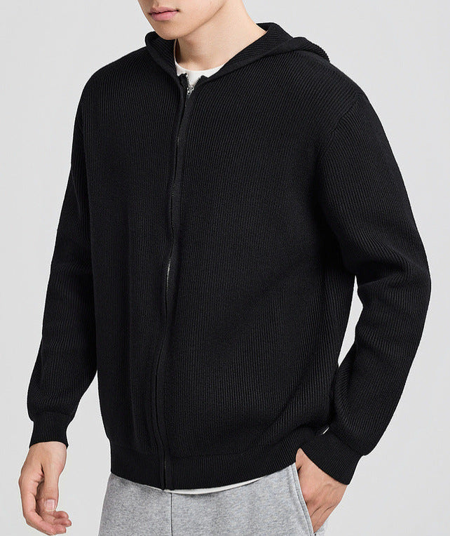 The Langston Hooded Knit Cardigan Jacket