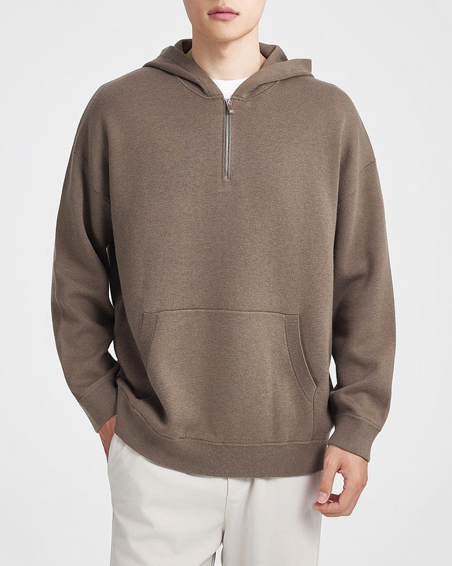 The Half-Zip Hooded Knit Sweater