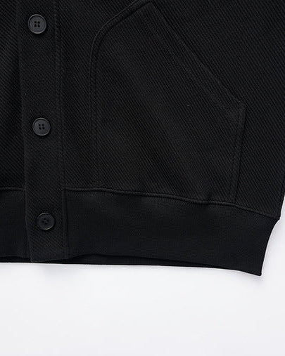 Twill Texture Striped Contrast Cardigan