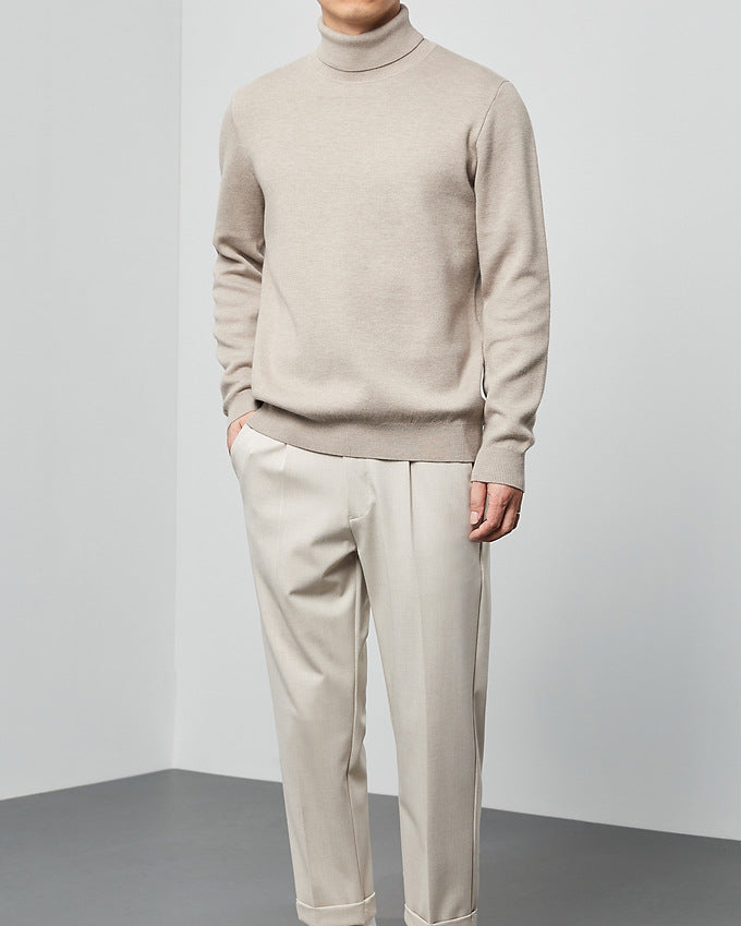 The Momeike Classic Solid Turtleneck Sweater