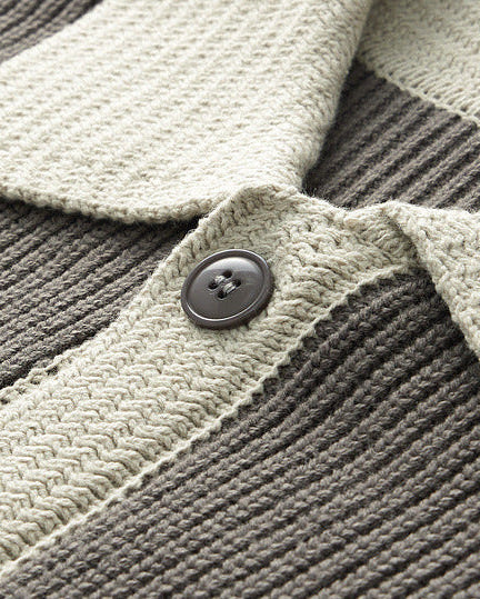 The Mo Maike Dual-Tone Lapel Knit Cardigan Jacket