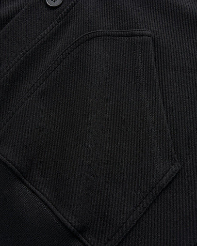 Twill Texture Striped Contrast Cardigan