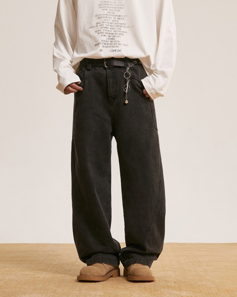 Urban Relaxed-Fit Washed Black Jeans