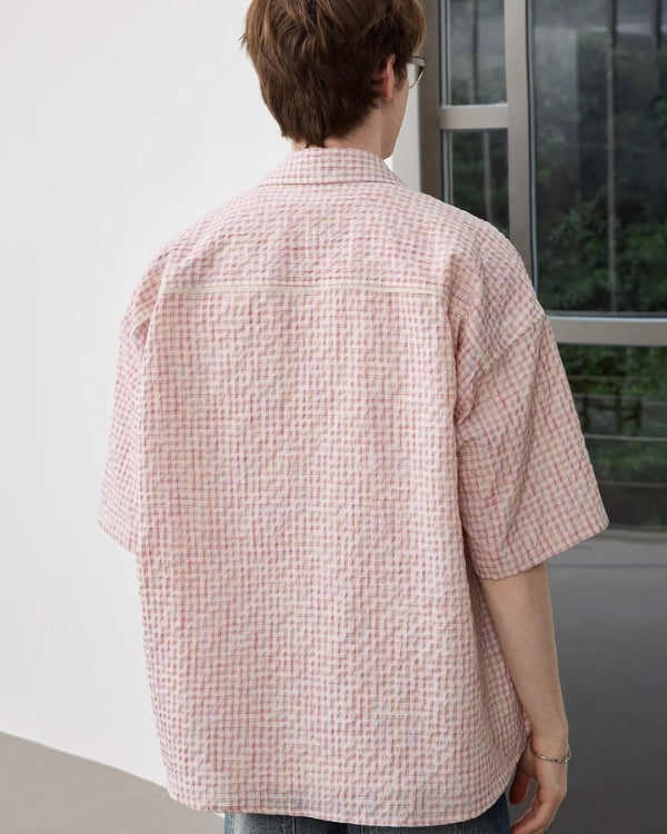Seersucker Check Overshirt