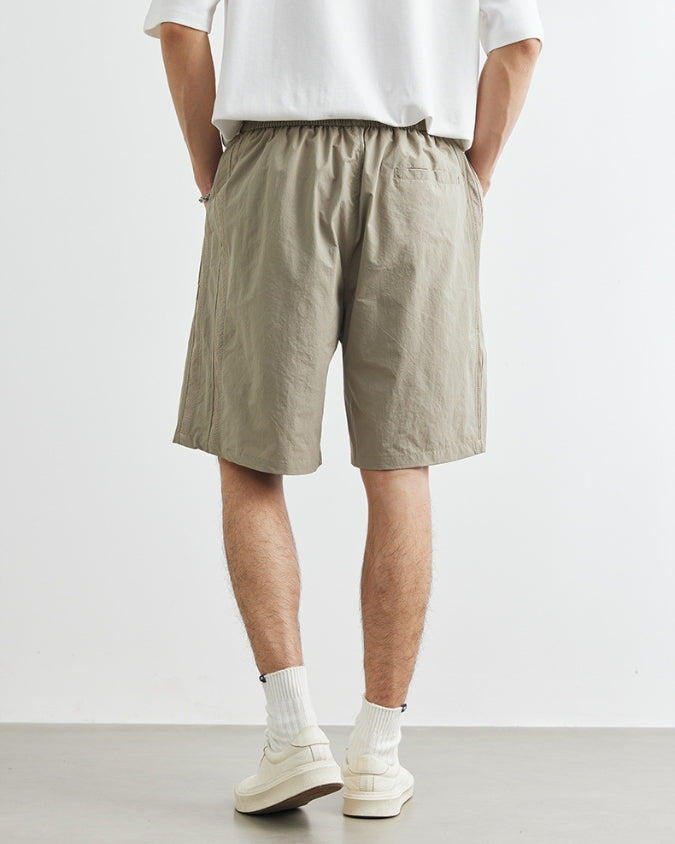 Wide Relaxed Linen Shorts with Drawstrings 0.1
