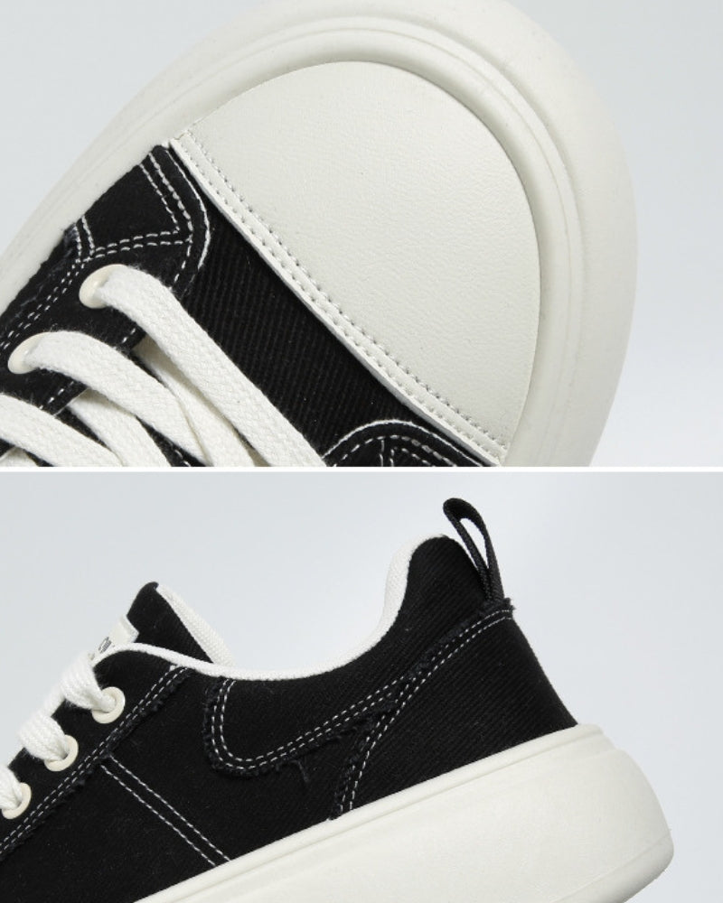 Big Sole Black Skate Sneakers
