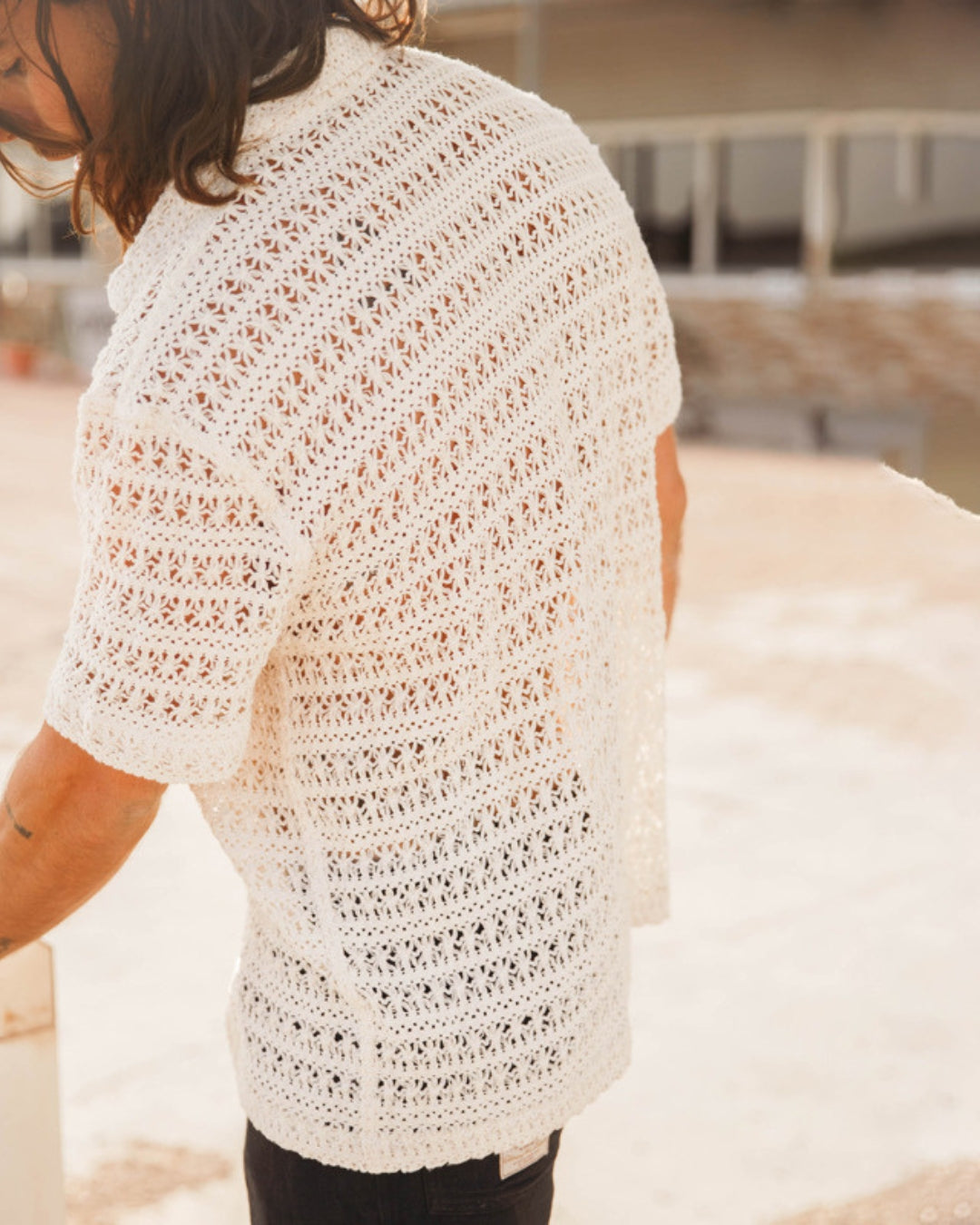 Coastal Breeze Crochet Shirt