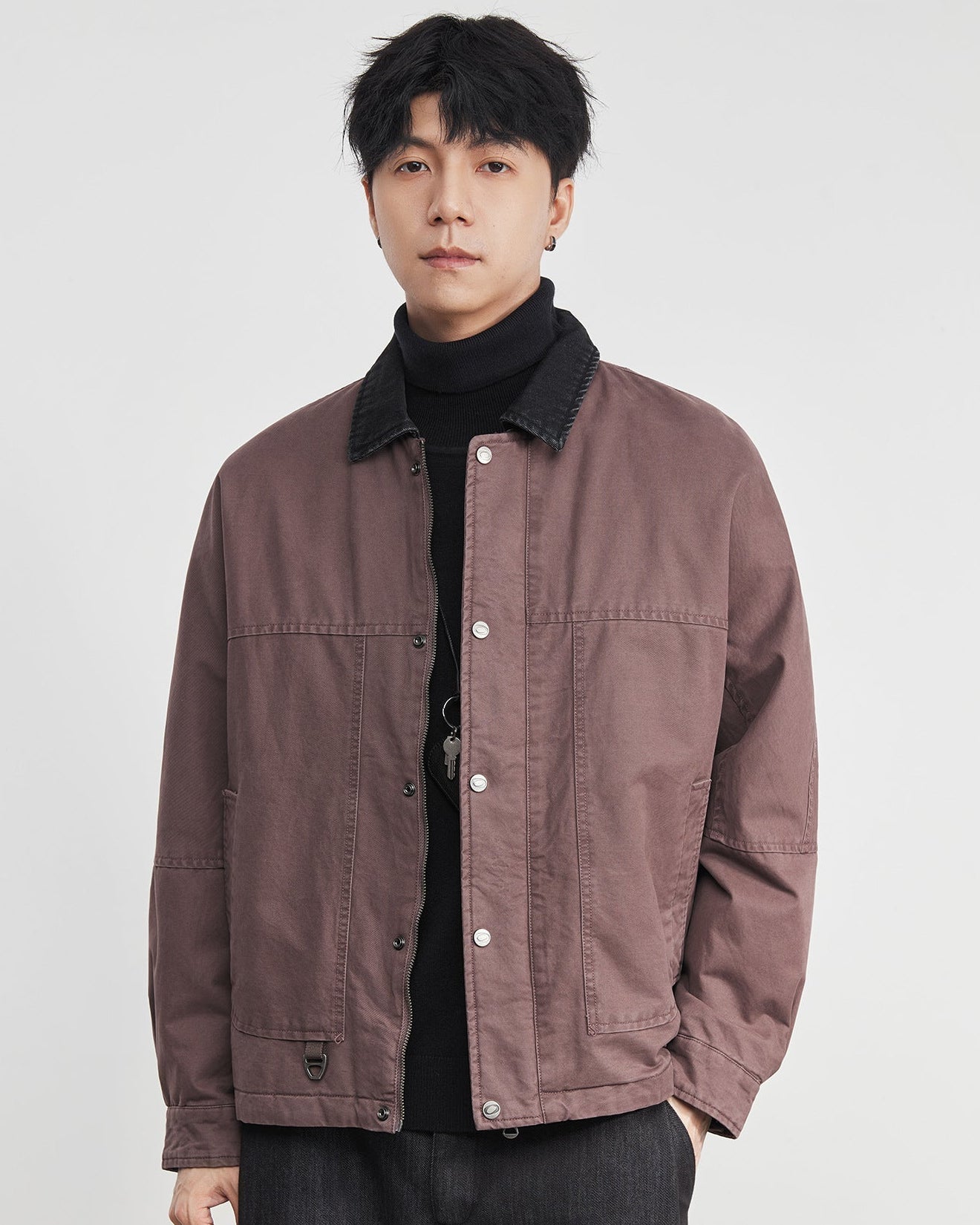 The Kaito Contrast Denim Work Jacket