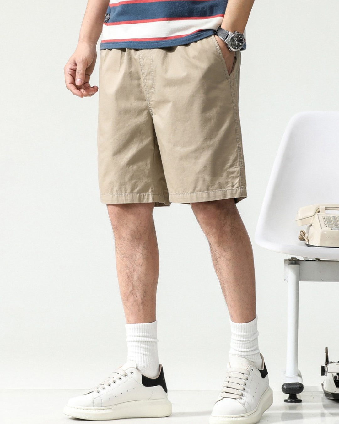 Urban Casual Shorts - Beige