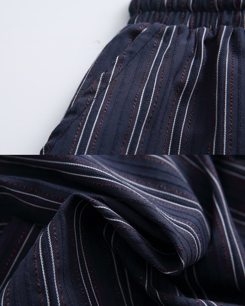 Relaxed Pinstripe Shorts