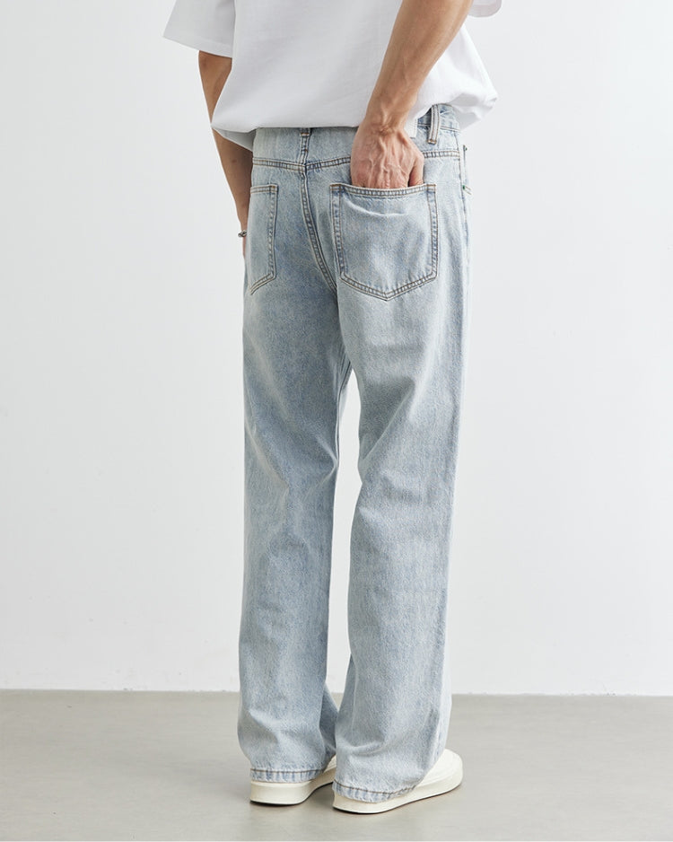 Soft Stone 5-pocket Straight Denim Jeans