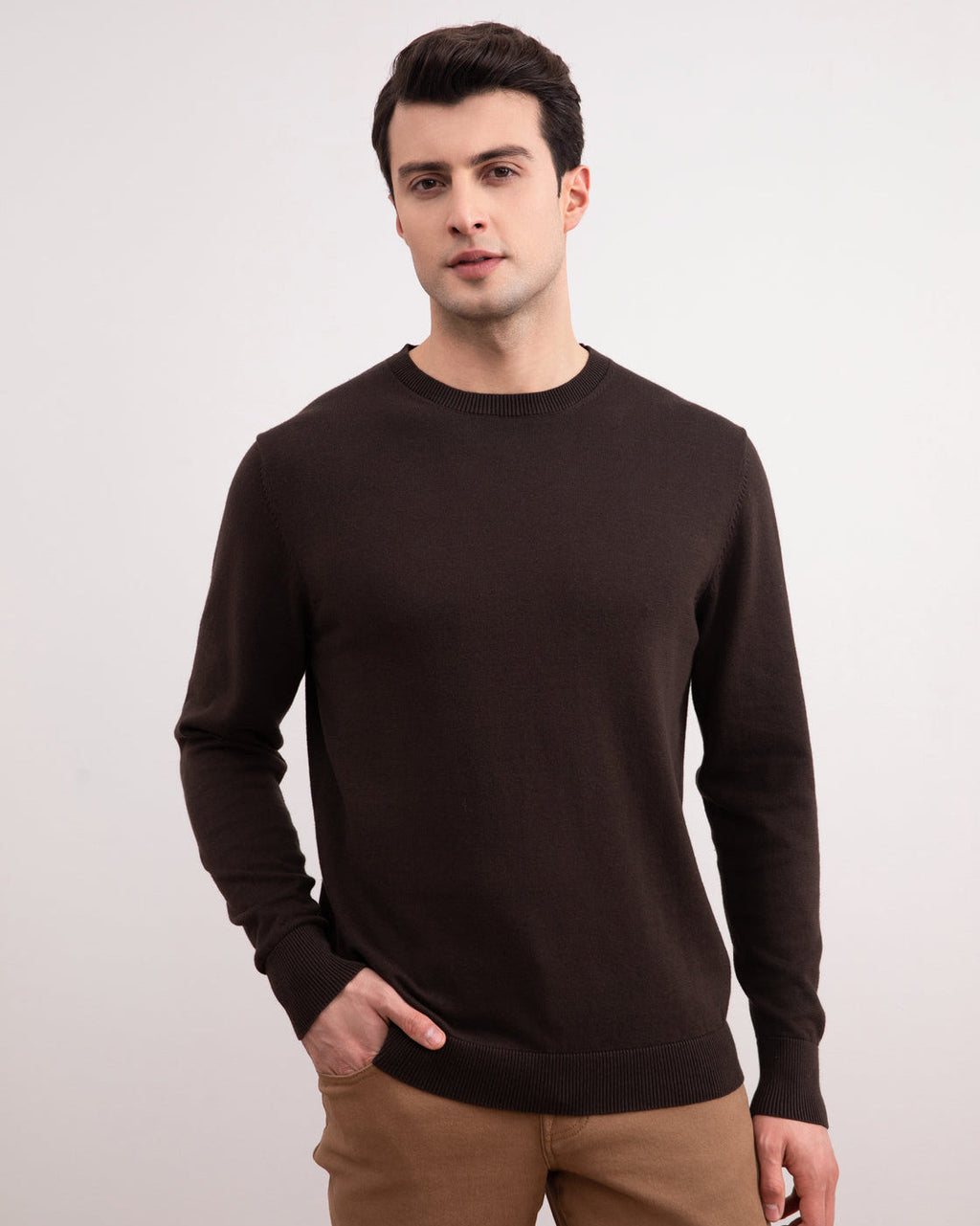 Dark Brown Crewneck Sweater