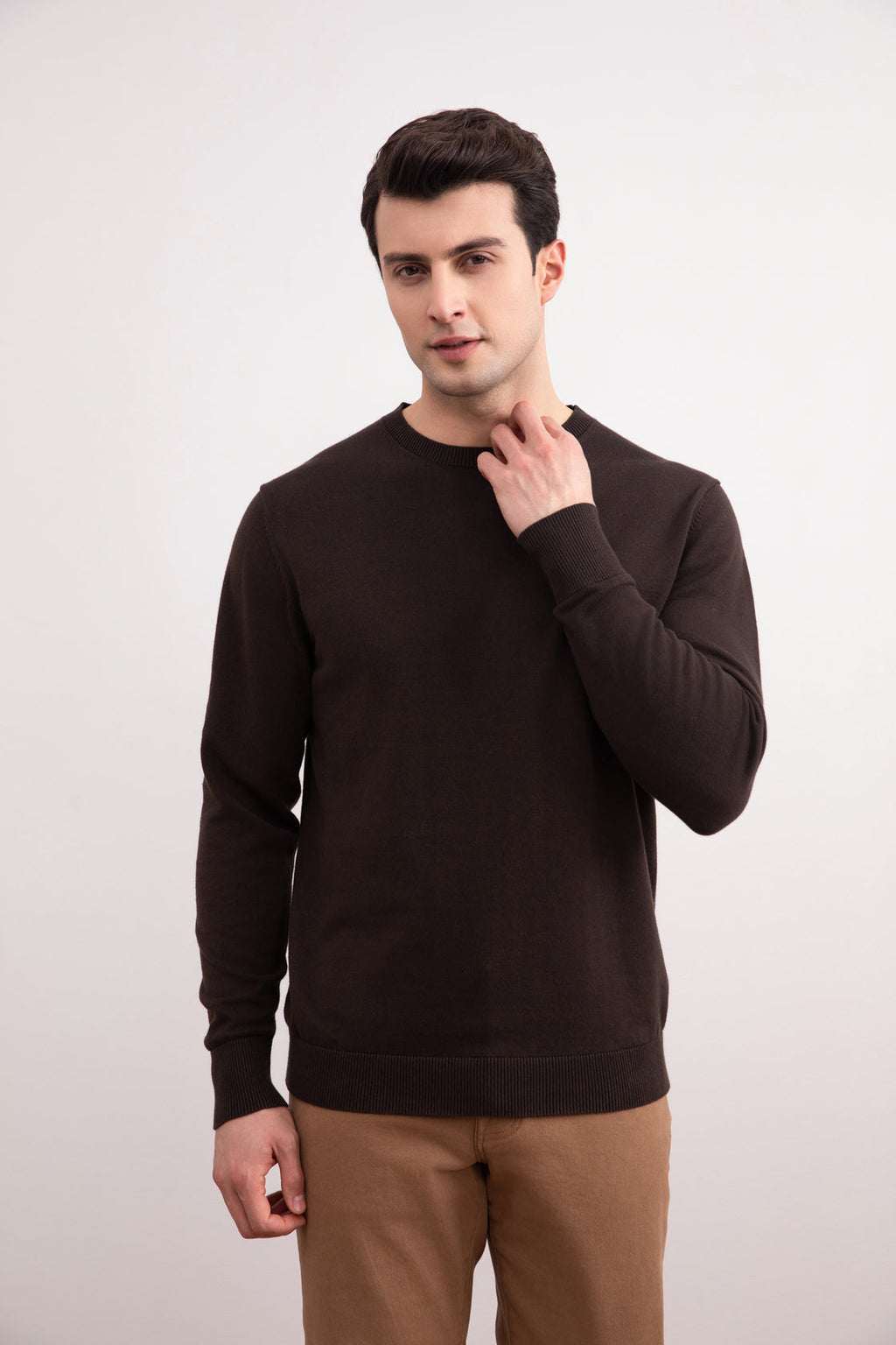 Dark Brown Crewneck Sweater