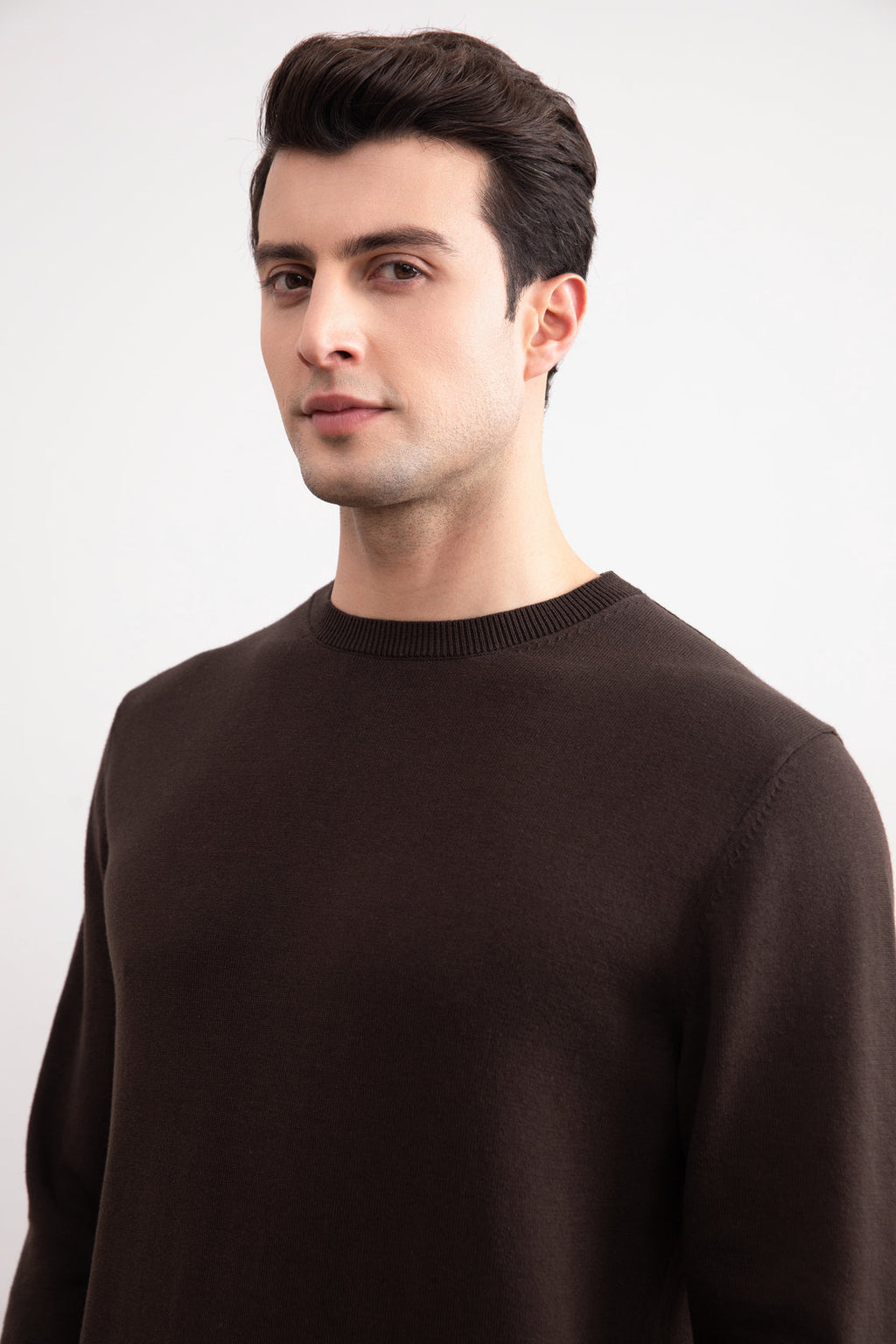 Dark Brown Crewneck Sweater