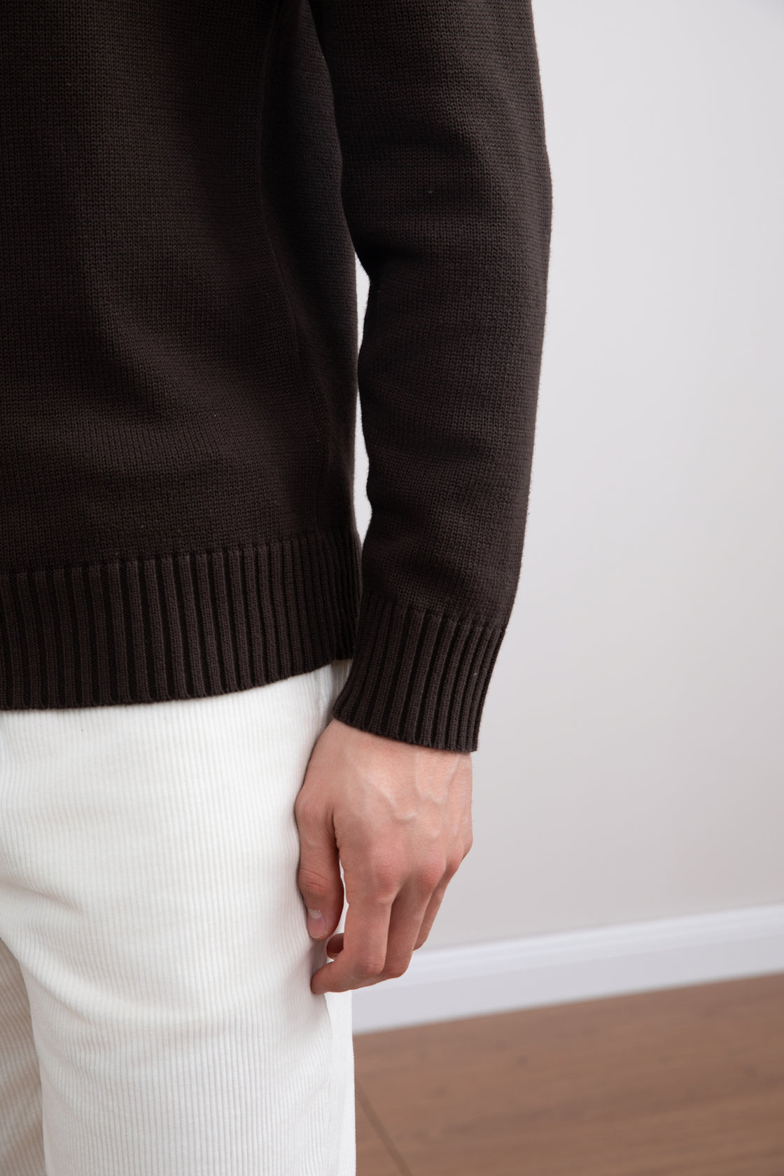 Dark Brown Cham Crewneck Sweater