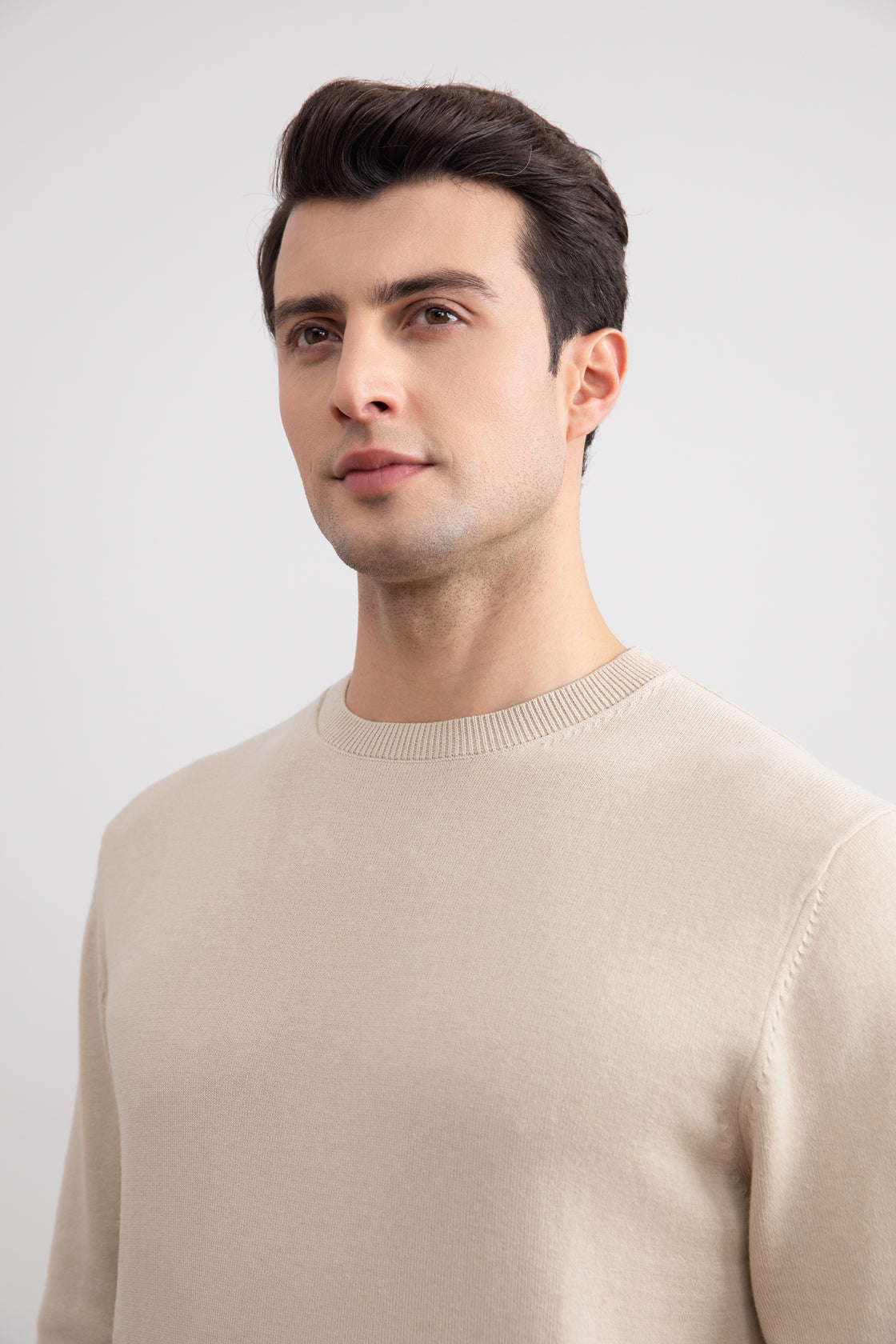 Beige Crewneck Sweater