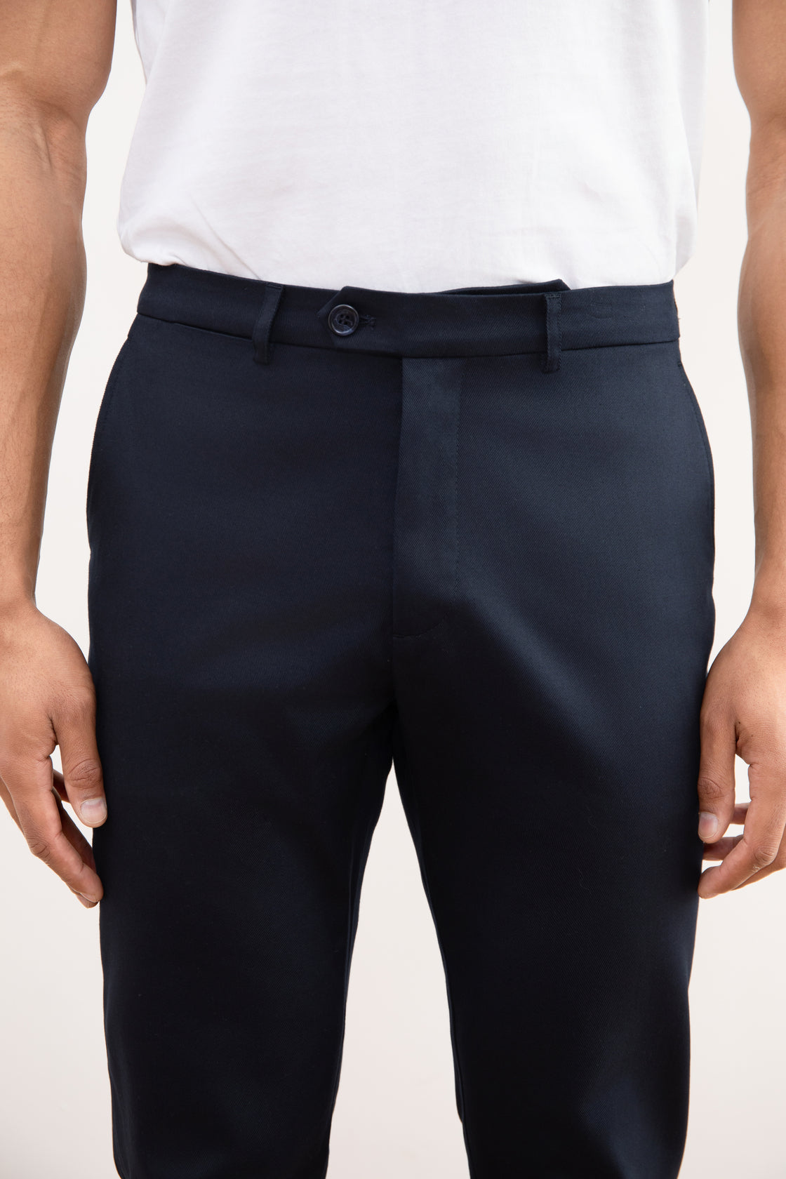 Navy Stretch Straight-Fit Chino