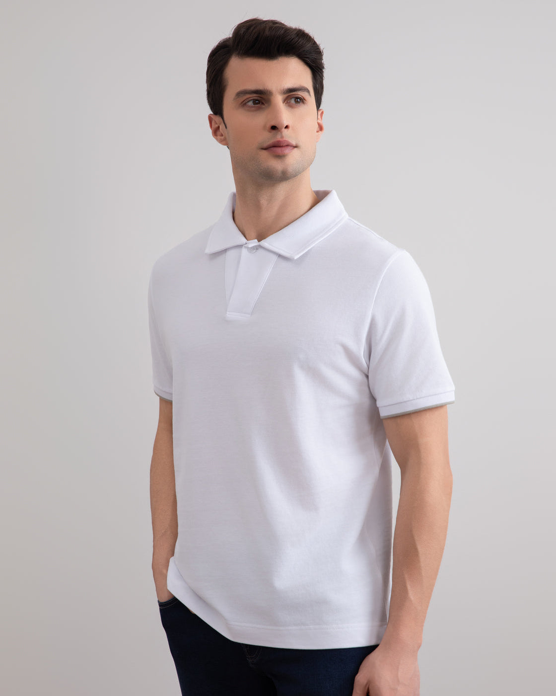 White Cruise Open Polo Shirt
