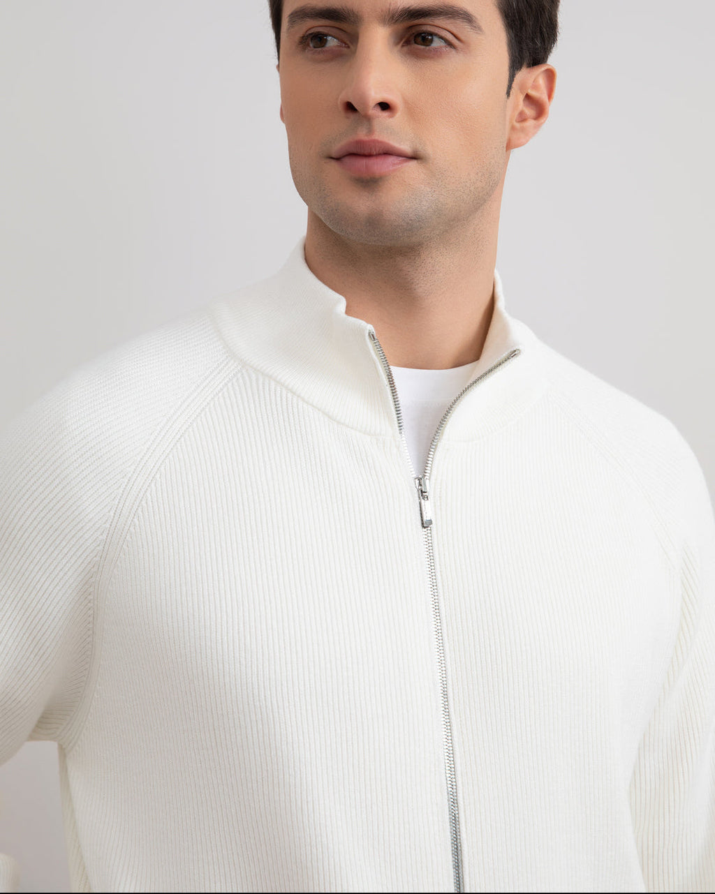 Panama English Rib Full Zip Cardigan