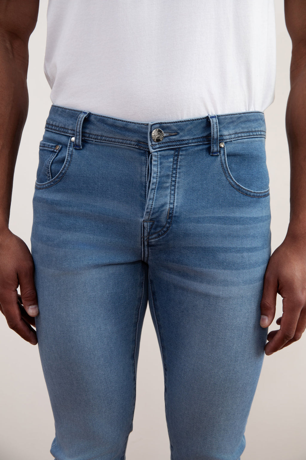 Light Blue Wash Slim-fit Jeans