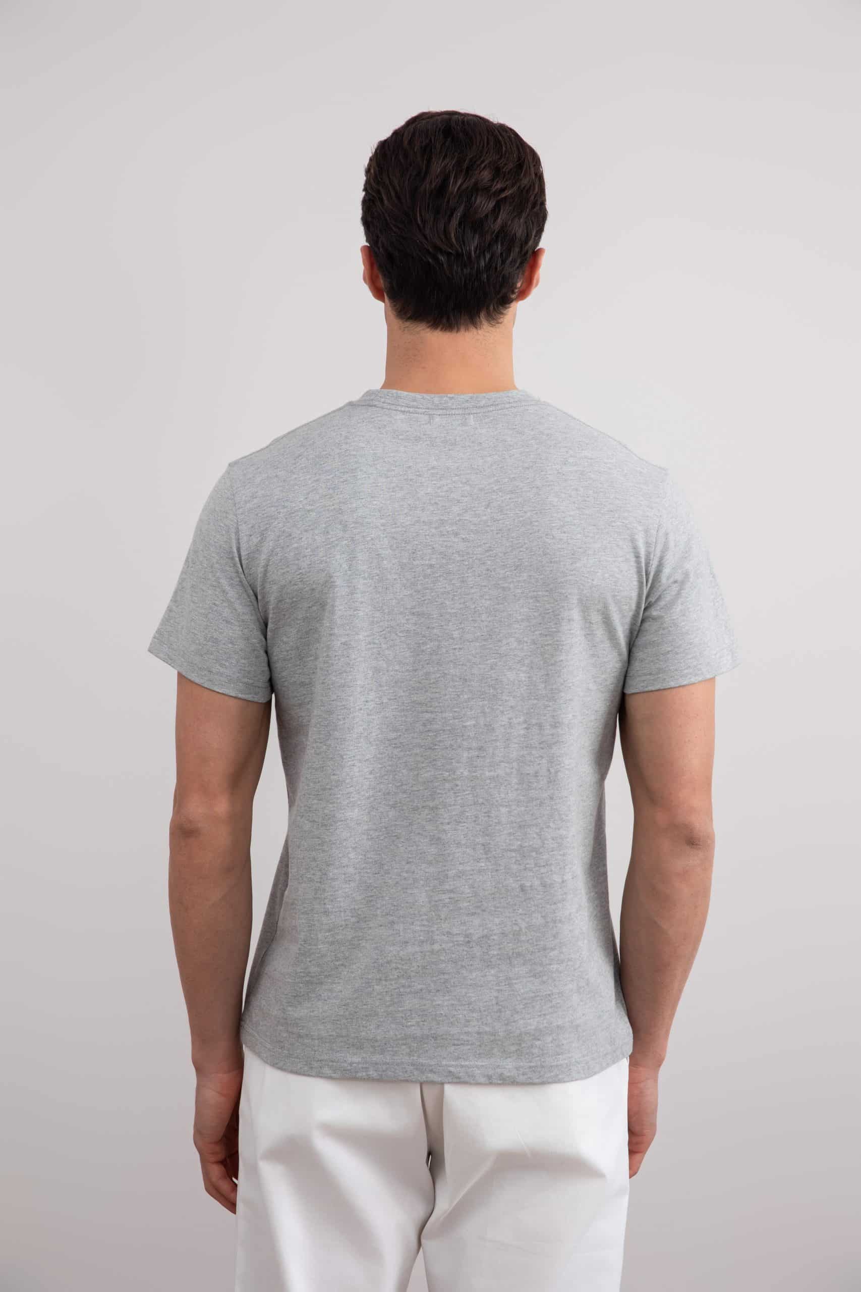 Grey Mélange Slim fit Crew-neck T-shirt