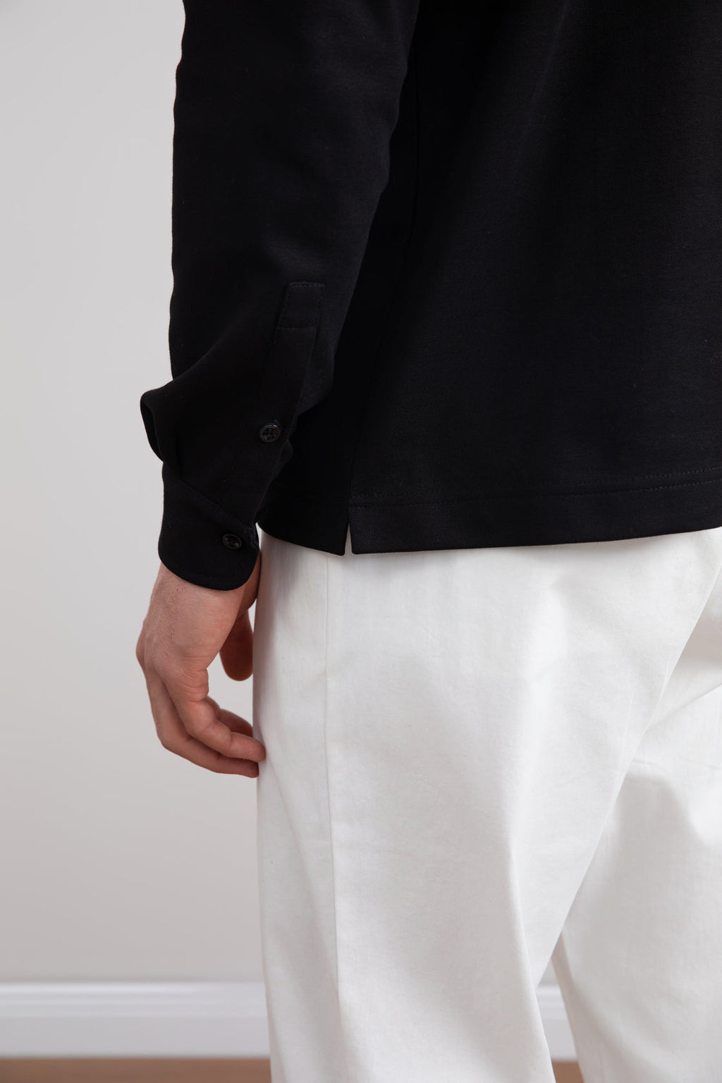 Black Jersey Polo Shirt