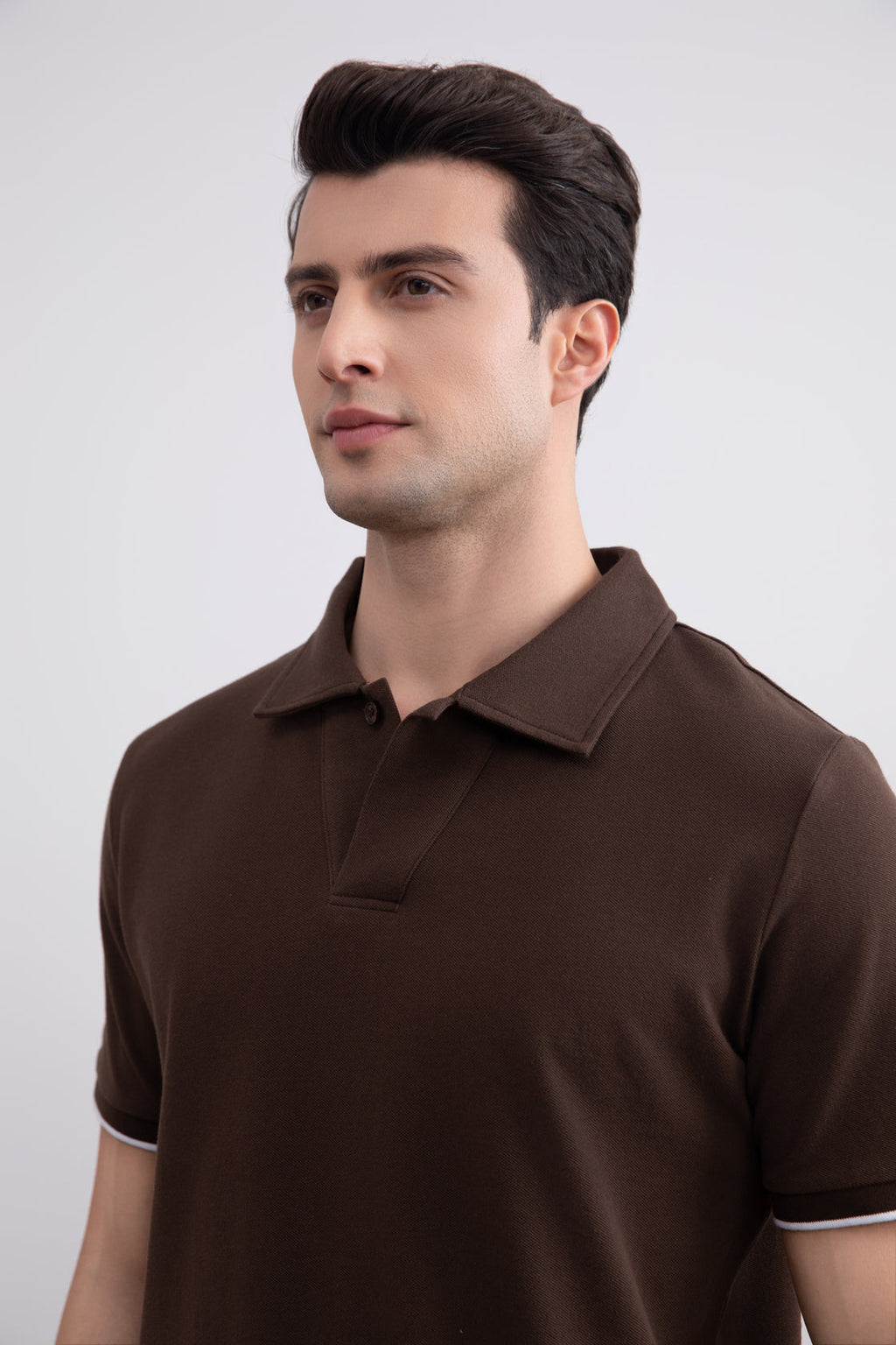 Brown Cruise Open Polo Shirt