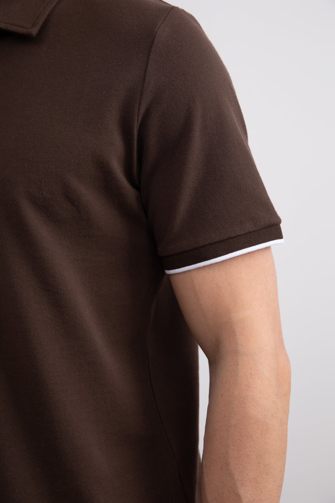 Brown Cruise Open Polo Shirt