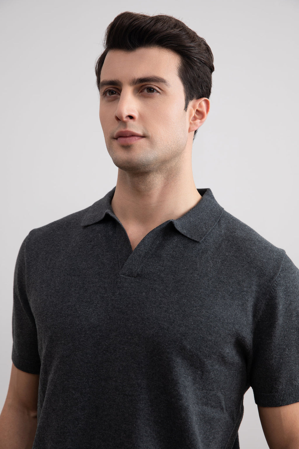 Charcoal Open Polo T-shirt