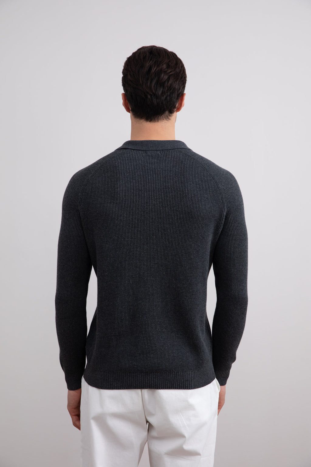 Charcoal English Rib Polo Shirt