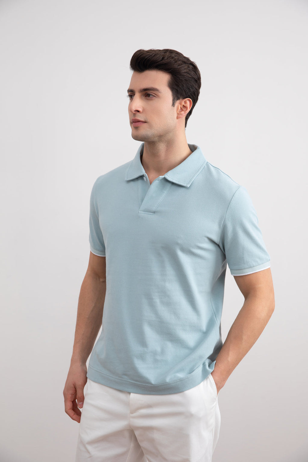 Turqoise Cruise Open Polo Shirt