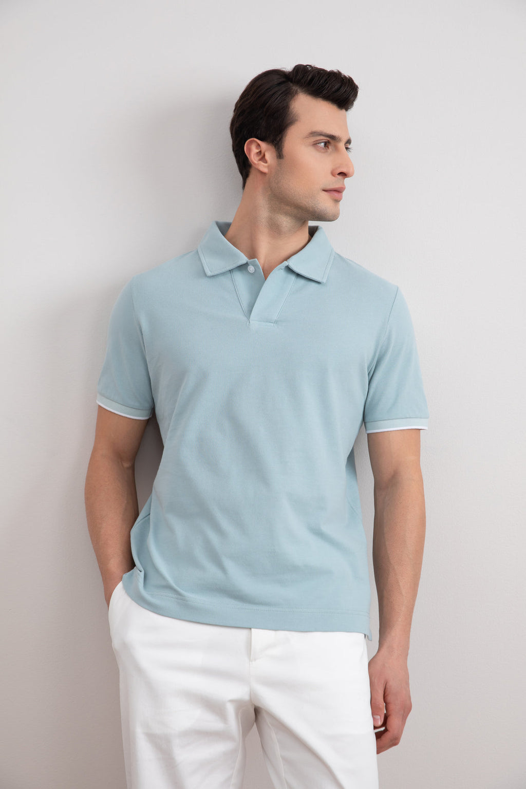Turqoise Cruise Open Polo Shirt