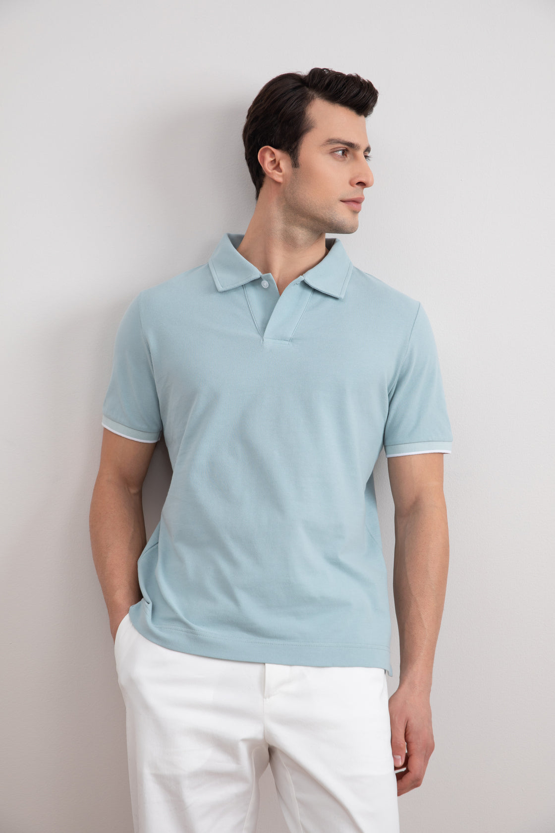 Turqoise Cruise Open Polo Shirt
