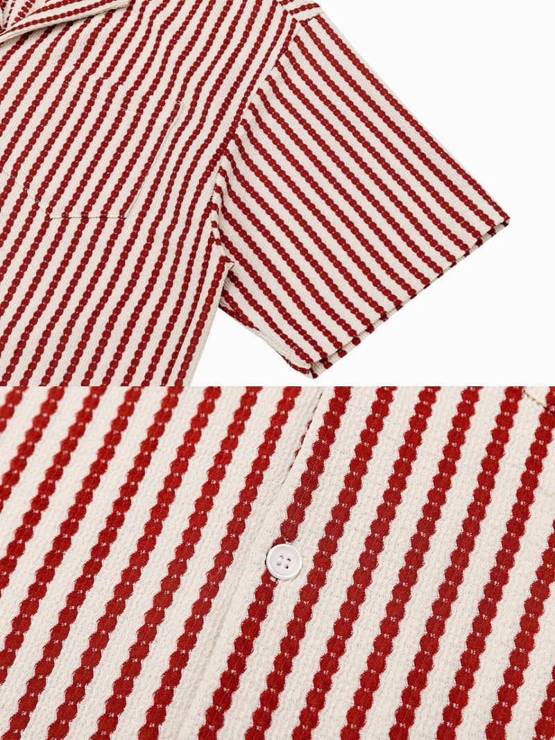 Short Sleeve Striped Resort Shirt