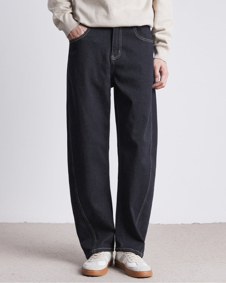 Raw Indigo Straight-Leg Jeans