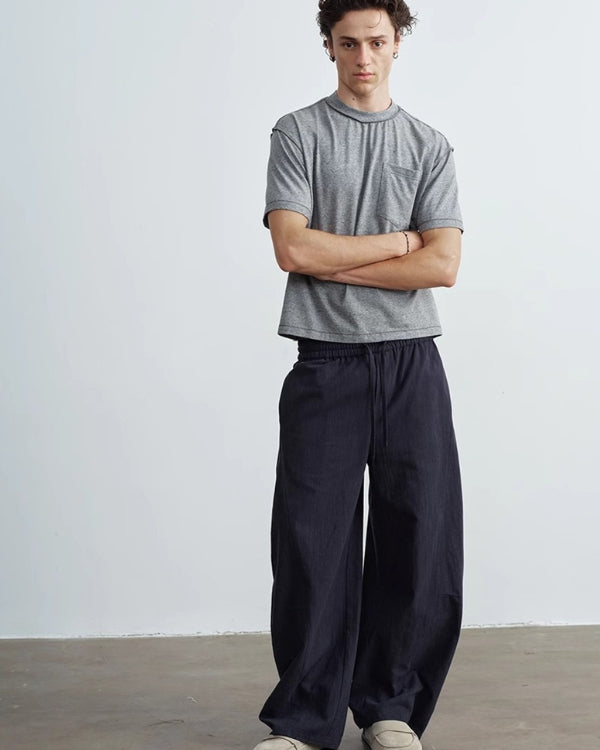 Wide Fit Linen Trouser Pants