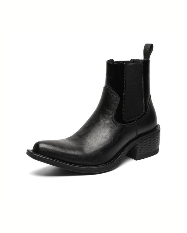 Ranch Noir Western Chelsea Boots