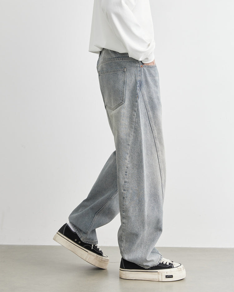 Washed Grey Loose Fit Jeans