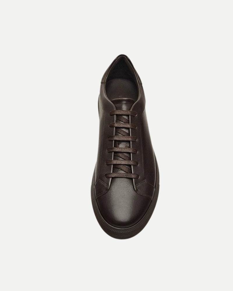 Classic Leather Low-Top Sneakers - brown