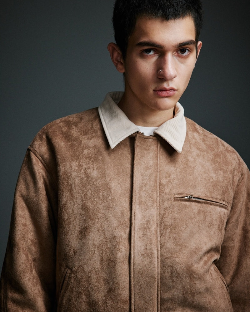Sandstone Suede Bomber