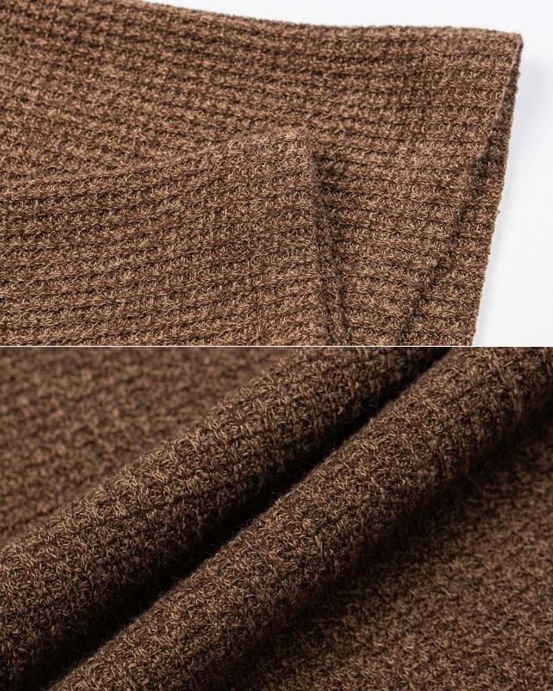 Textured Knit Cuban Collar Shirt