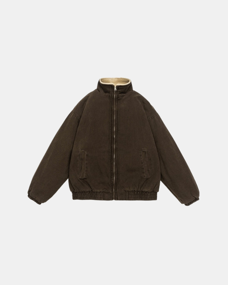 Sherpa‑Lined Bomber Jacket