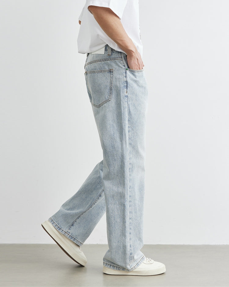 Soft Stone 5-pocket Straight Denim Jeans