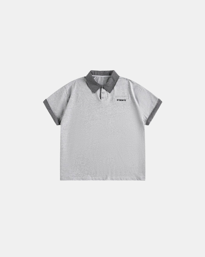 Double Contrast Collar Polo Shirt