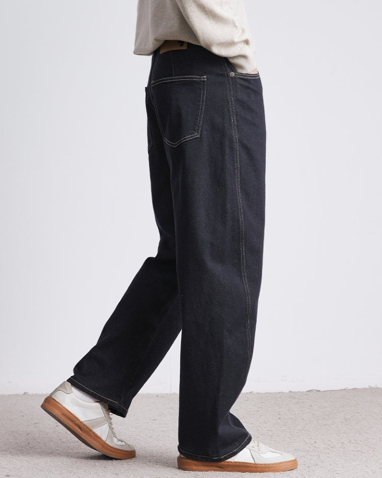 Raw Indigo Straight-Leg Jeans