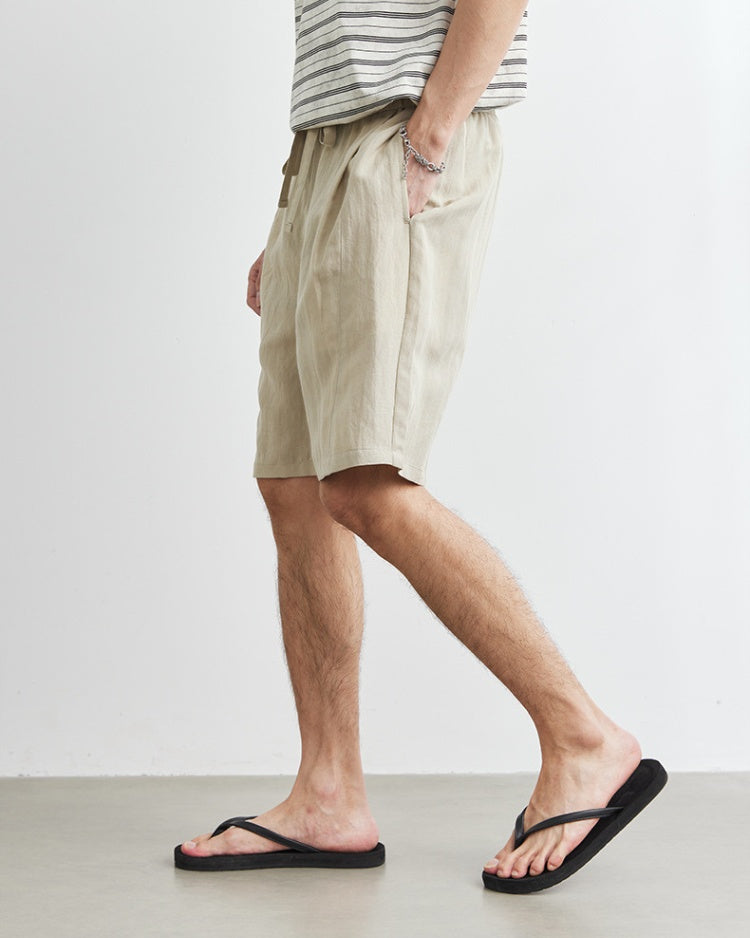 Linen up to Knee Shorts