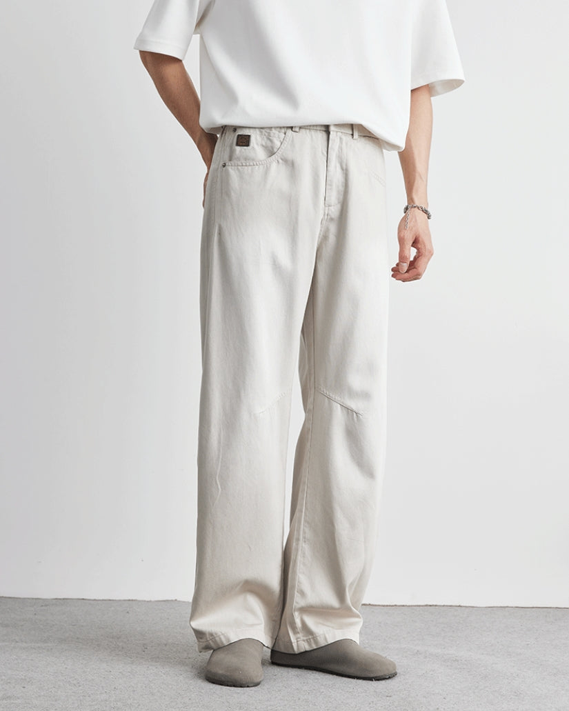 Baggy Elastic Waistband Jeans look Trousers